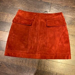 Suede skirt
